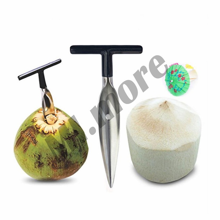 Serba diskon Mimore Alat Pembuka Kelapa Bahan Stainless Steel Untuk Dapur Air Tawar Hijau Muda Kupas