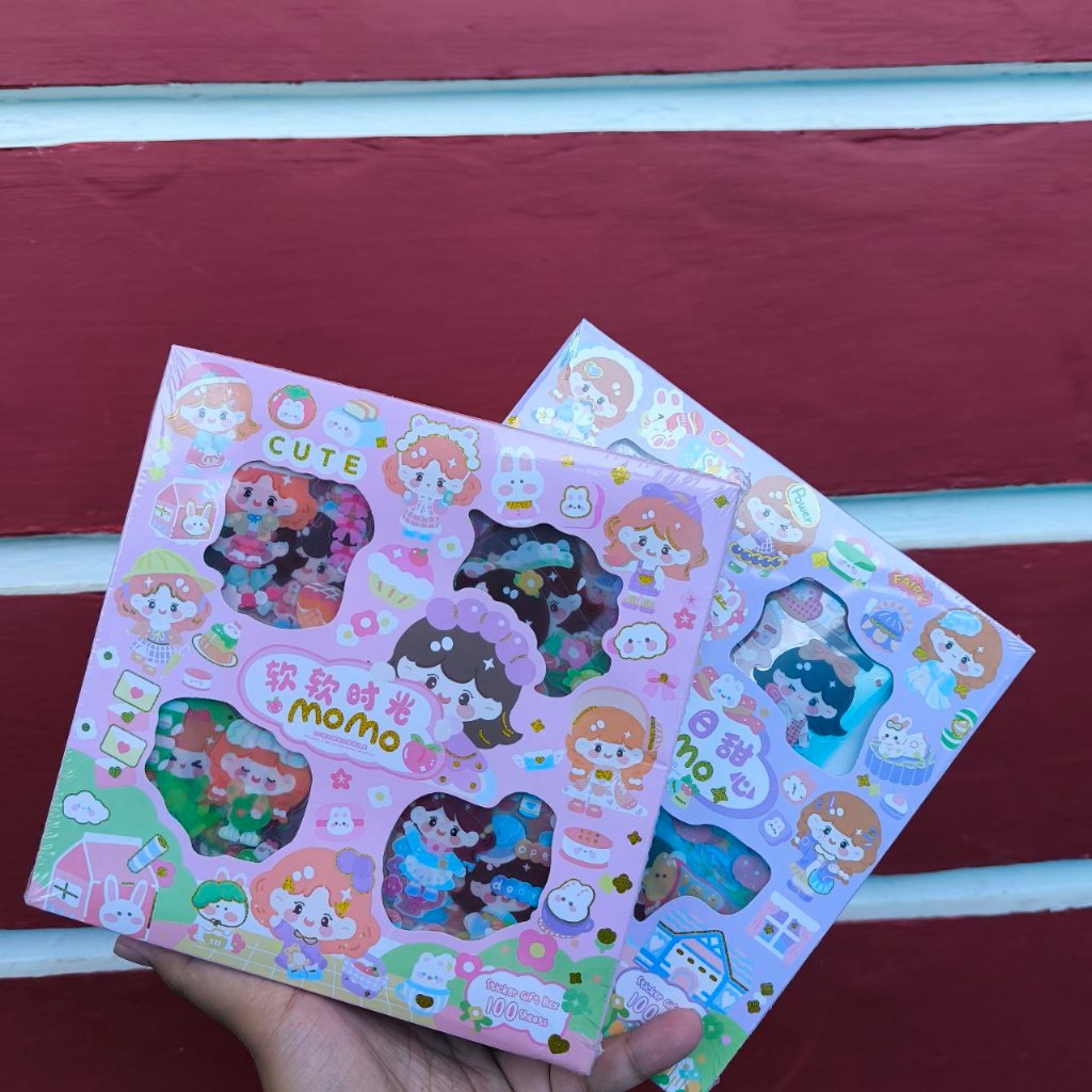 

Stiker MOMO 100 Lembar STIKER KARTUN LUCU ANTI AIR DEKORASI HANDBOOK