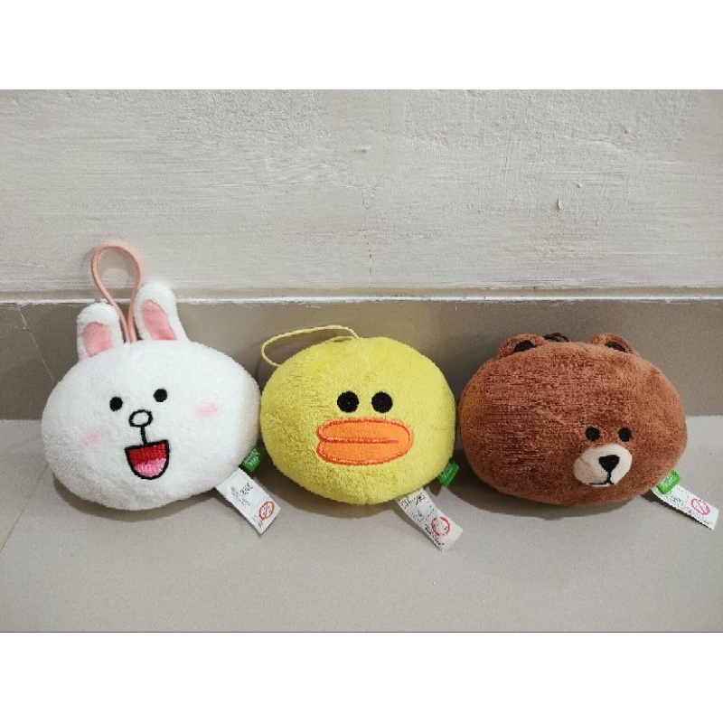 1 SET Ganci / Gantungan Kunci Boneka Brown, Sally, Cony (Line Friends)