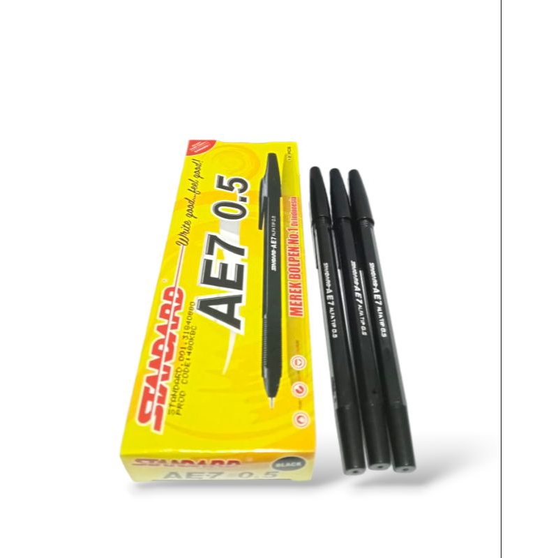 

PULPEN STANDARD AE7 HITAM 0,5mm