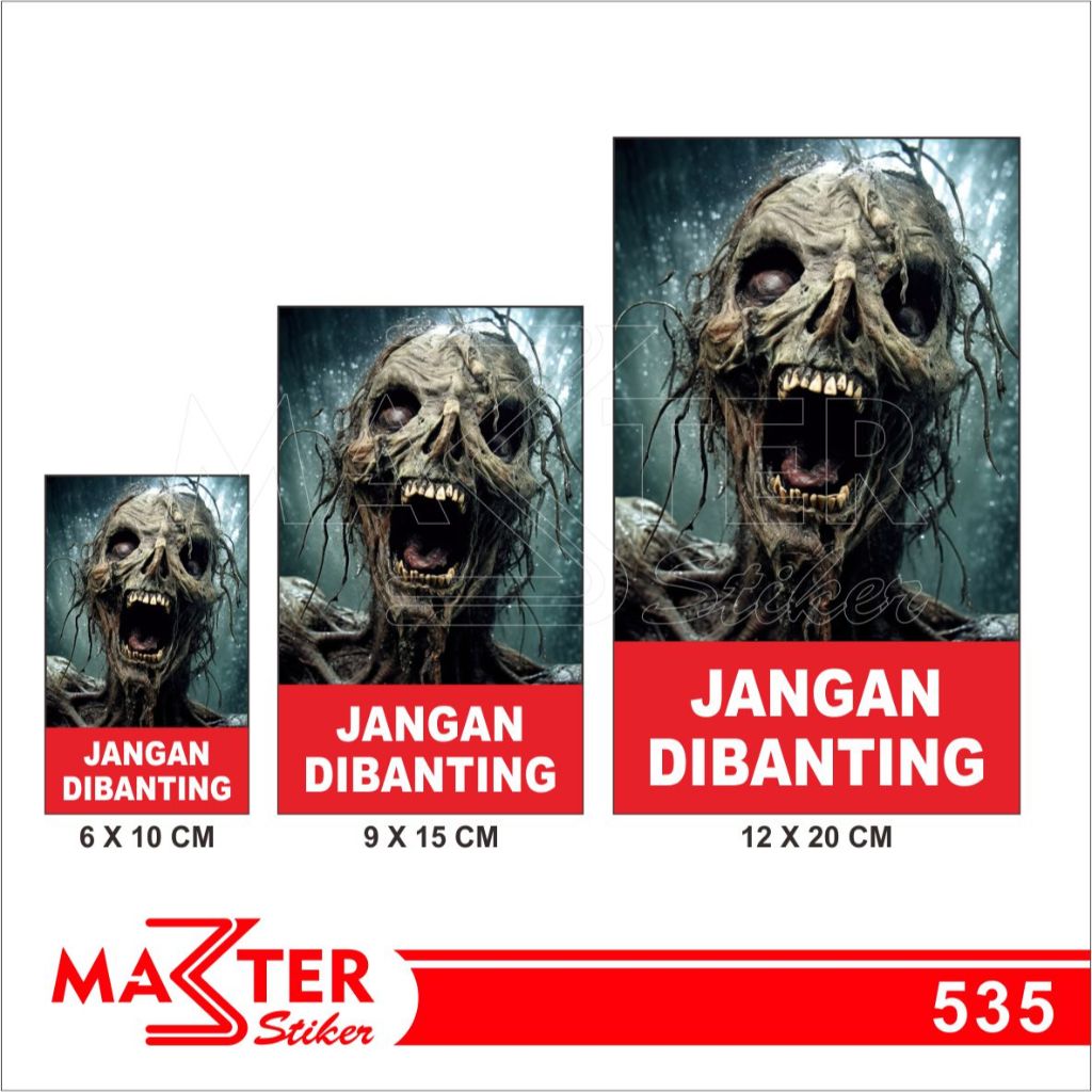 

535 - Stiker Jangan Dibanting, Sticker Vinyl, Premium, Tahan Air, Termurah, dan Bisa Custom