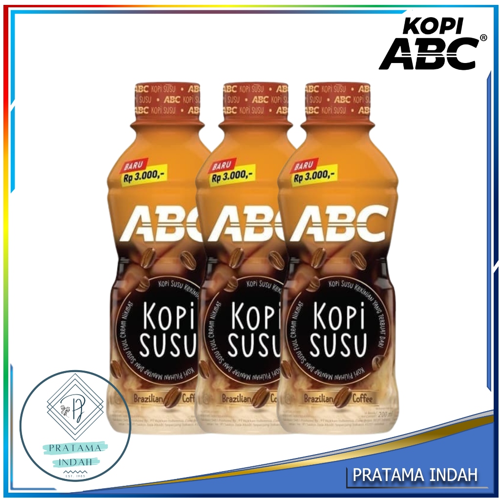 

KOPI SUSU ABC AFRICAN COFFE MILK BOTOL PET - 200 ML (HARGA 1 BOTOL)