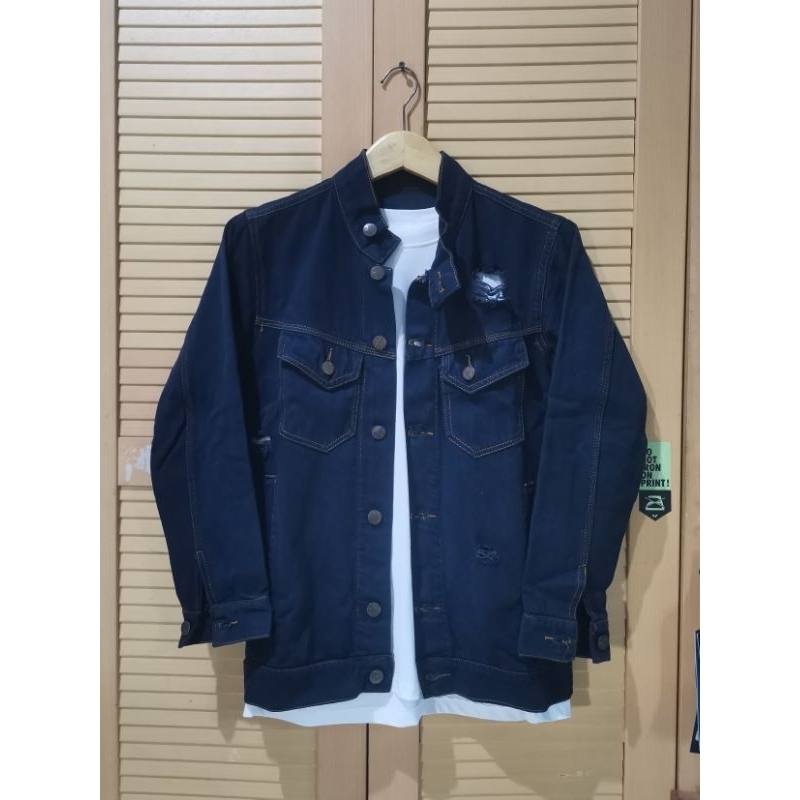 JAKET JEANS RIPPED BUKAN UNIQLO