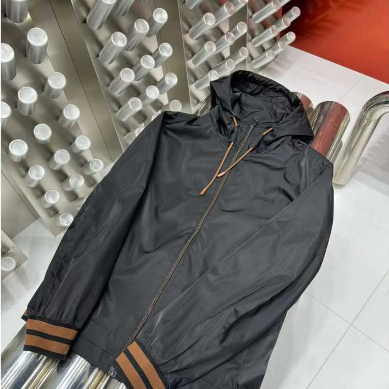 jaket bomber zegna hitam pria jacket cowok branded vip - 8107 GOSTAR1