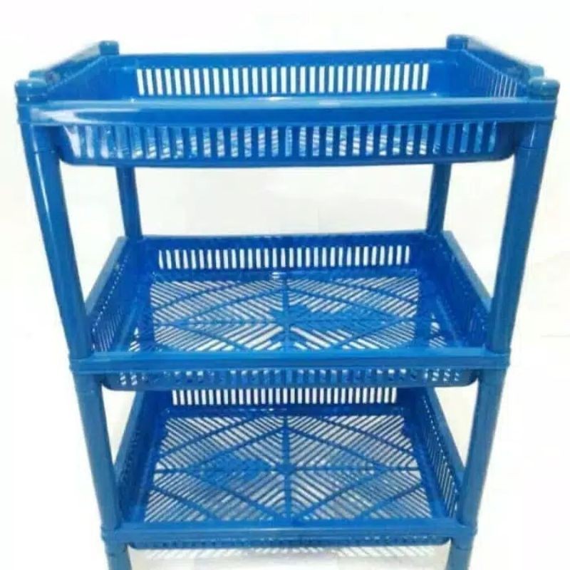 Rak Susun Tiga Plastik Besar/Rak Susun Plastik Murah