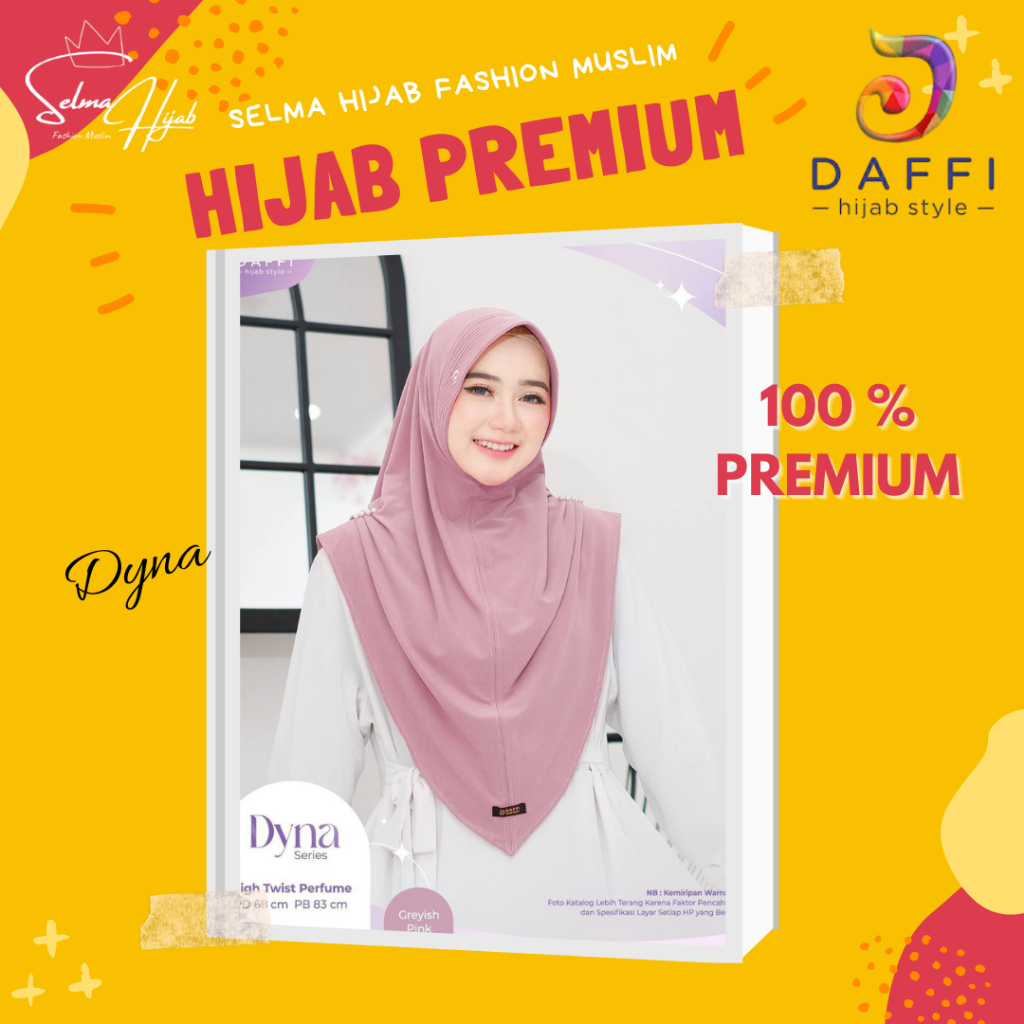 Dyna Daffi Hijab Jilbab Instan Khimar Syari Murah Bahan Kualitas Premium Jersey High Twiss