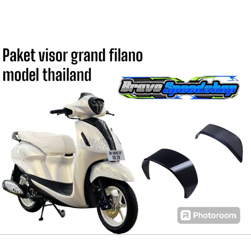 Visor yamaha grand filano model thailand satu set topi lampu depan grand filano model thailand plus 