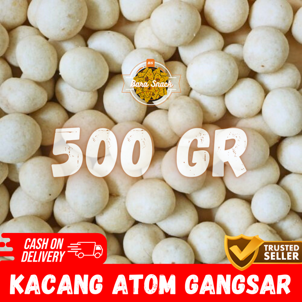 

[ 500gr ] Kacang Atom Gangsar / Kacang Sanghai Renyah / Camilan Snack Kiloan Murah -B