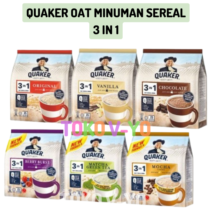 

Quaker Oat 3 in 1 Cereal Drink - 28 gram x 8 sachet