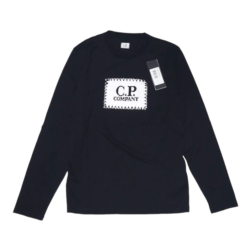 CP Company Long Sleeve Patch Logo T-Shirt black