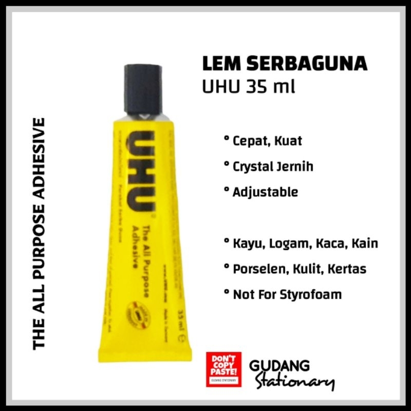 

Lem Serba Guna UHU 35 gr [ 1 piece ]