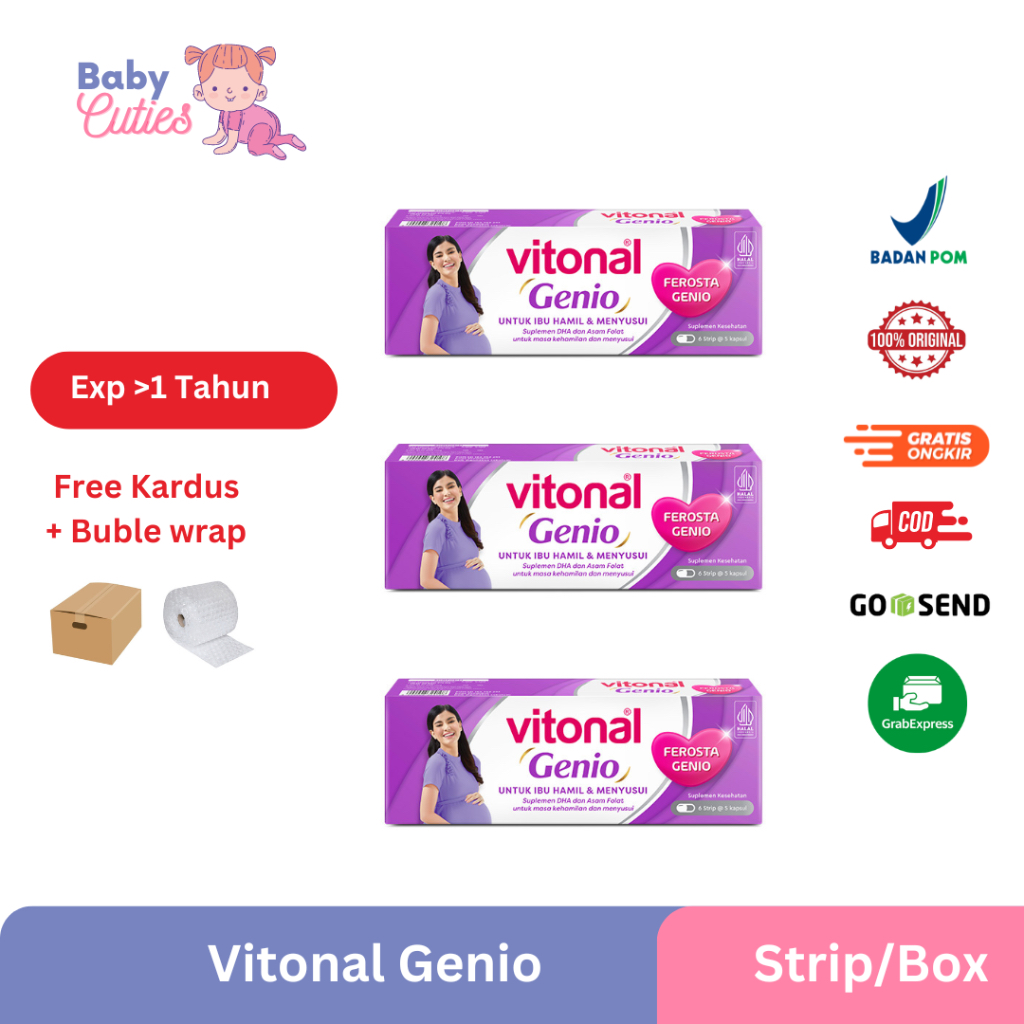 RK Vitonal Genio Suplemen DHA dan Asam Folat untuk Ibu Hamil dan Menyusui Vitamin Ibu Hamil