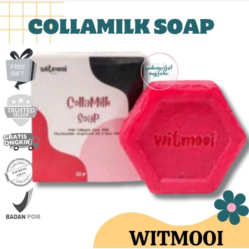 ☘️GVN☘️ WITMOOI COLLAMILK SOAP BAR SABUN COLLA MILK WITMOOI SABUN BRIGHTENING WITMOOI COLLA MILK