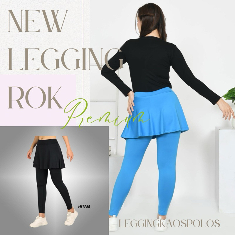 Legging rok senam wanita/celana rok senam bahan spandex super/bawahan baju senam rok payung