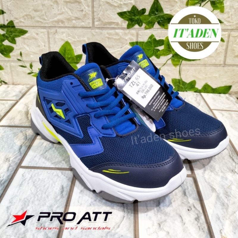 sepatu Pro ATT pria TZL 65 Biru tua hijau
