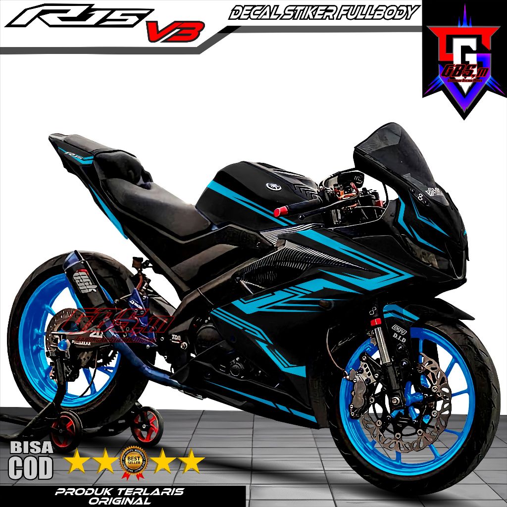 Decal R15 V3 Stiker Yamaha R15 V3 Fullbody Variasi Modifikasi Motor R15 V3 Full body
