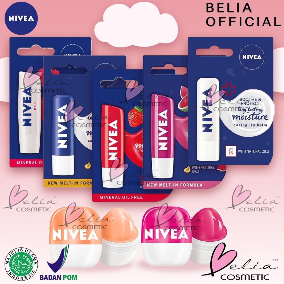 BRANDS FESTIVAL  BELIA  NIVEA Lip Care  Lip Balm  Lip Ball  Original Care  Strawberry  SPF15  Red BP