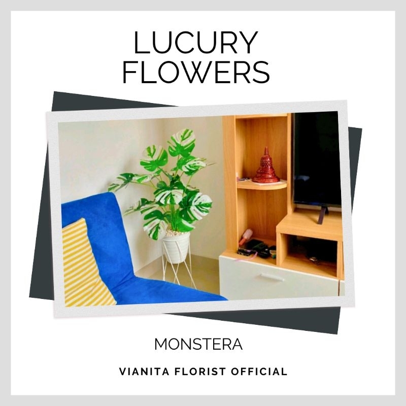 DAUN MONSTERA ARTIFICIAL VAS BULAT