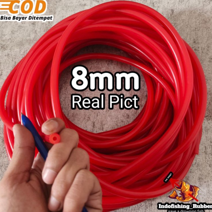 Get Order  Karet Panah Ikan 8mm 38 Rubber Speargun Merah