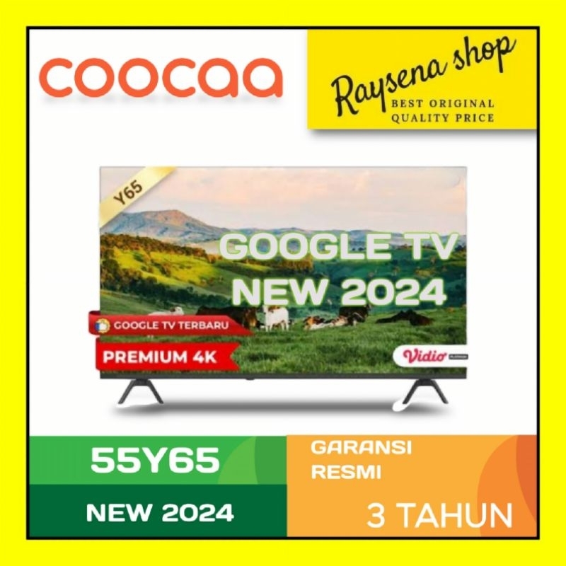 NEW COOCAA 55 inch GOOGLE TV-4K UHD-Dolby Audio (COOCAA 55Y65)