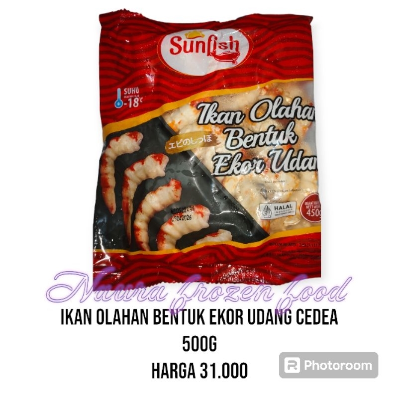 

ikan olahan bentuk ekor udang Sunfish 500g