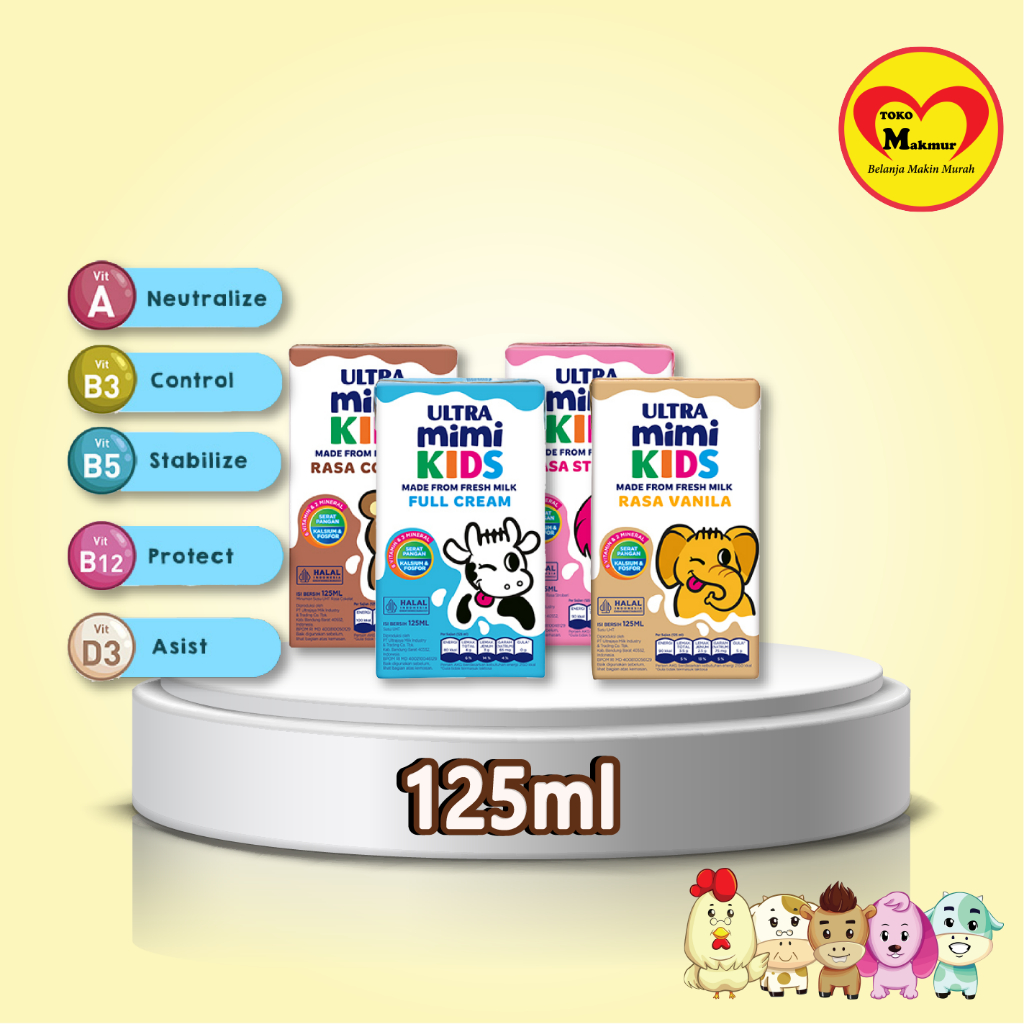 

Ultra Mimi Kids Coklat / Stroberi / Vanila / Full Cream 125ml ( Khusus Grab / Gojek Surabaya) / Toko Makmur Online