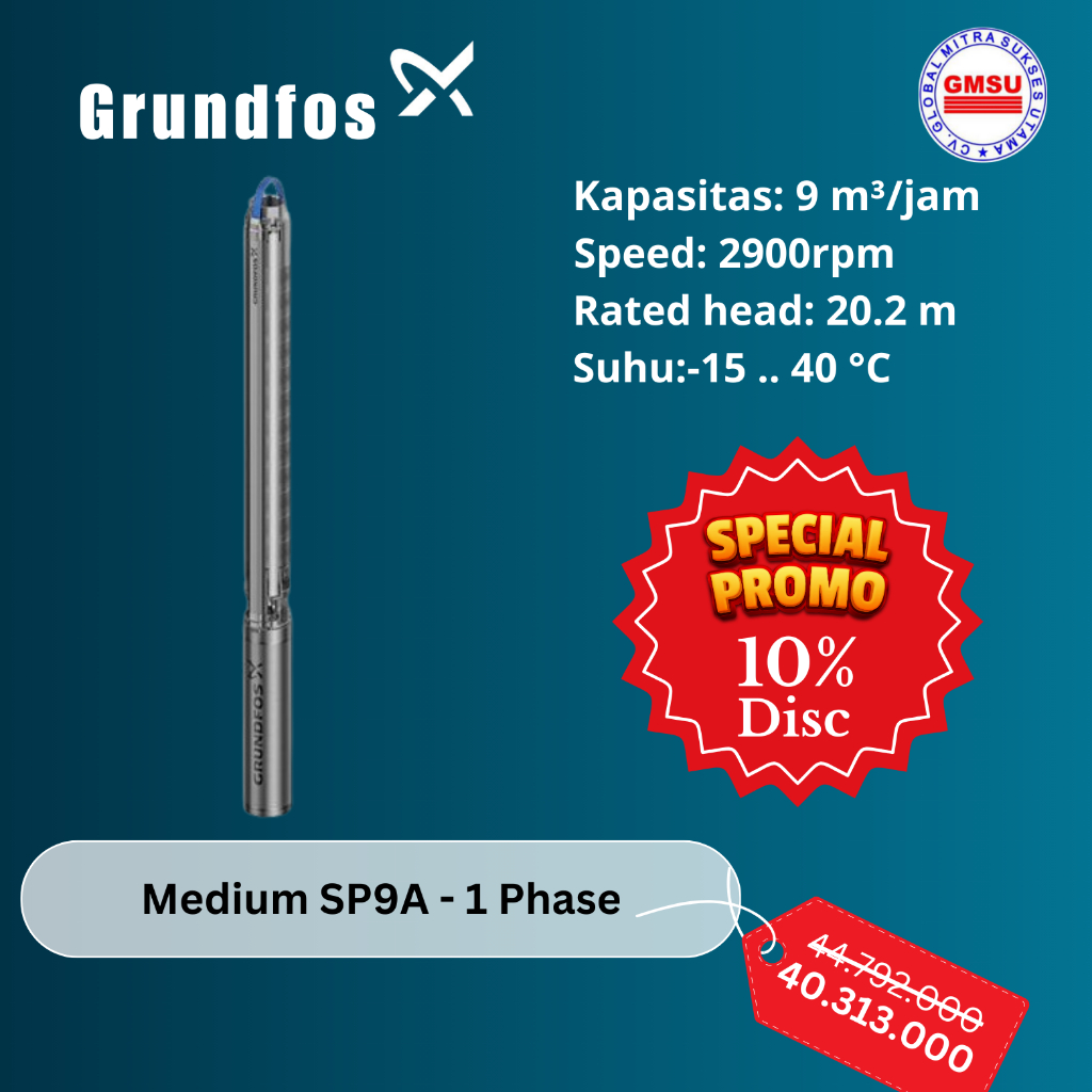 Pompa Grundfos Medium SP9A - 1 Phase