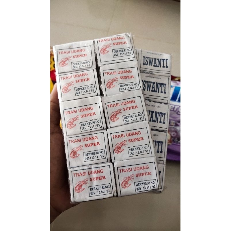

TERASI UDANG SUPER/TERASI ISWANTI 10 SACHET/ TERASI TUBAN/ TERASI MURAH