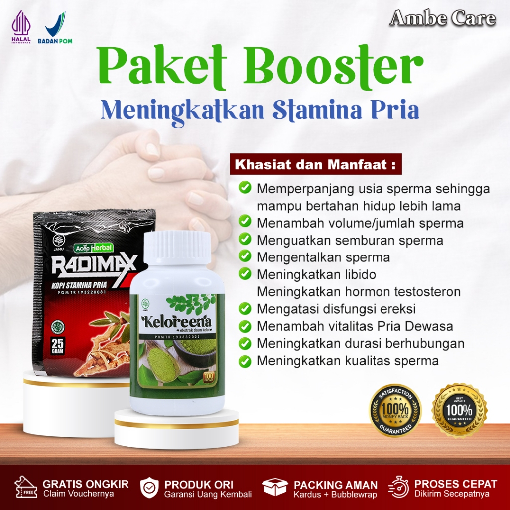 Paket suplemen stamina pria kuat dan bertenaga sperma kental,vitalitas pria mencegah ejakulasi dini
