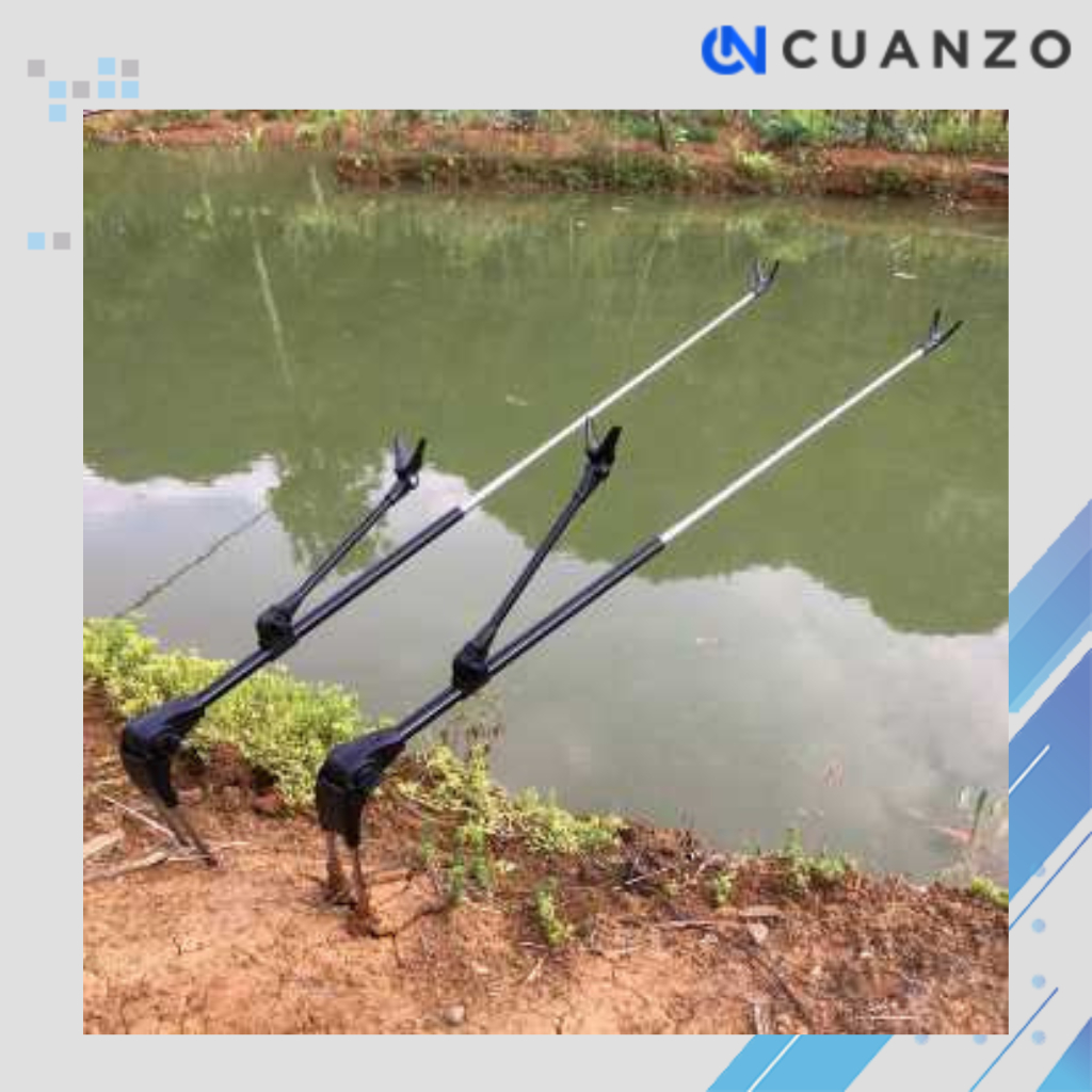 Bracket Joran Pancing Ikan Adjustable Holder / Cagak Joran Pancing Stainless Tegek Dudukan Nyobok Bl