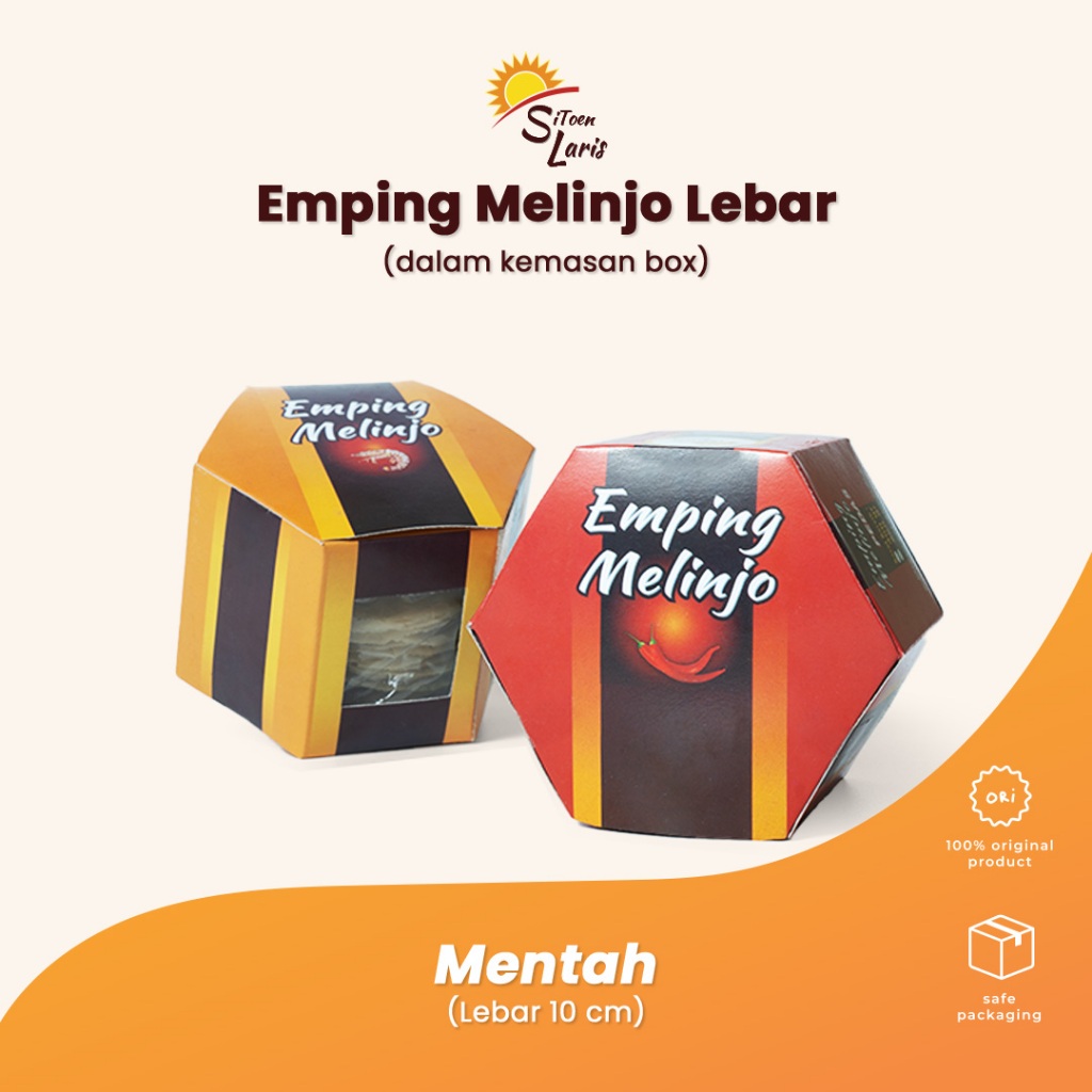 

Emping Melinjo Lebar SiToen mentah dalam box