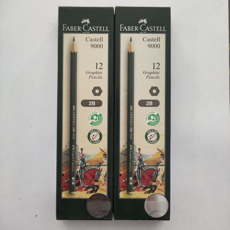 

1 pak (12 pcs) Faber-Castell Pensil Ujian - 2B Castell 9000