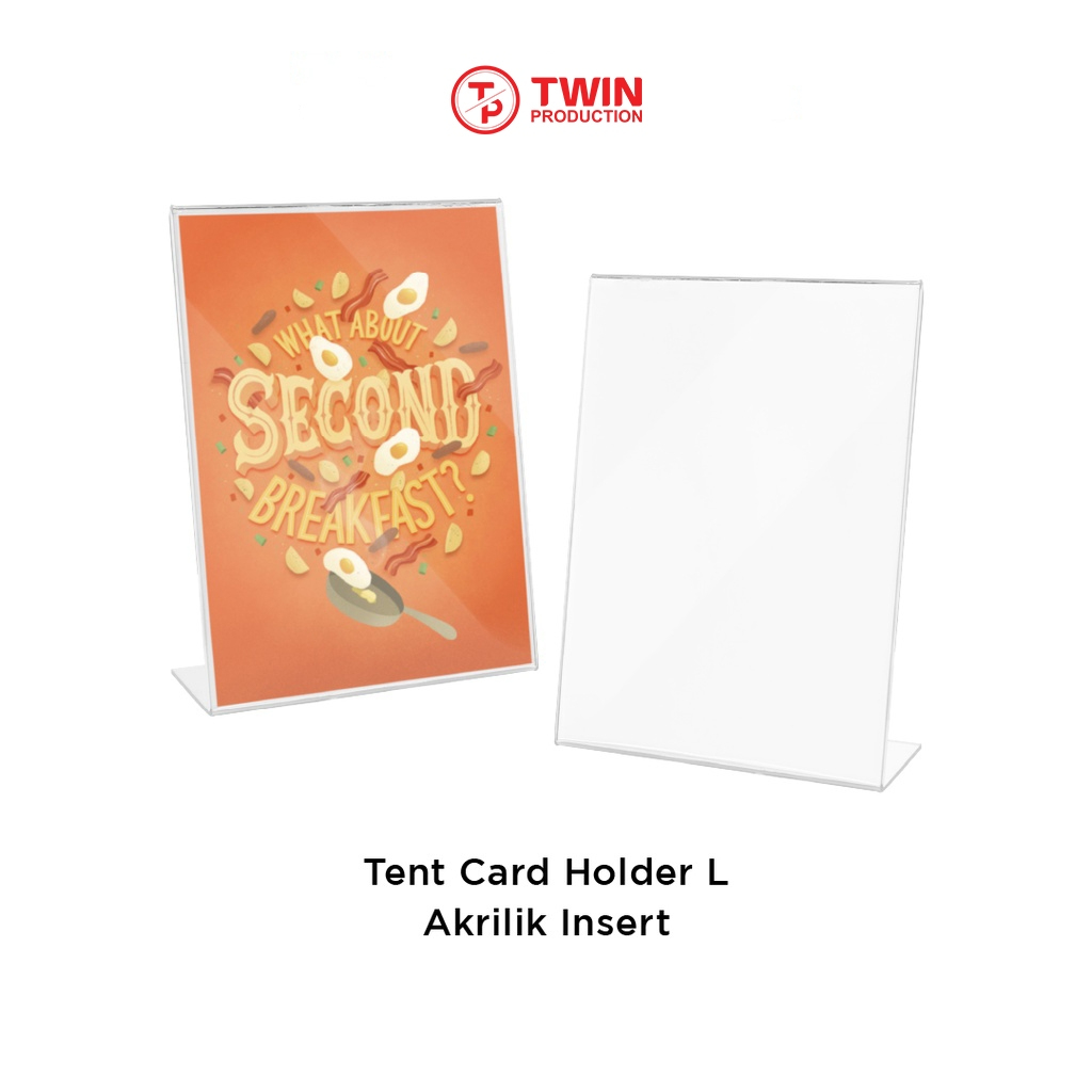

Tent Card Holder Insert Paper Model L Acrylic Potrait - Nomer Meja Akrilik