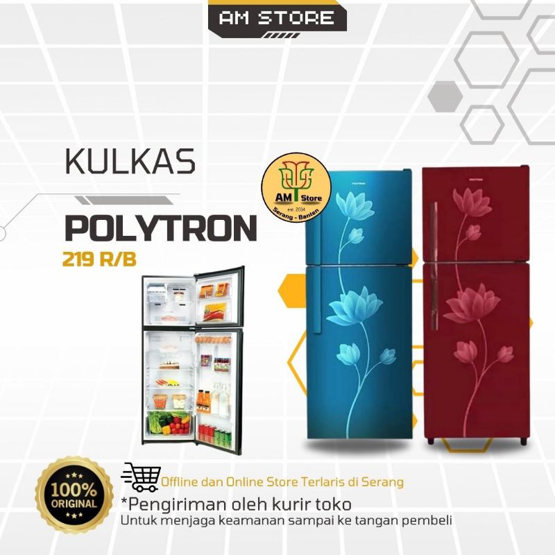 Kulkas Polytron 219 R/B (2 Pintu)