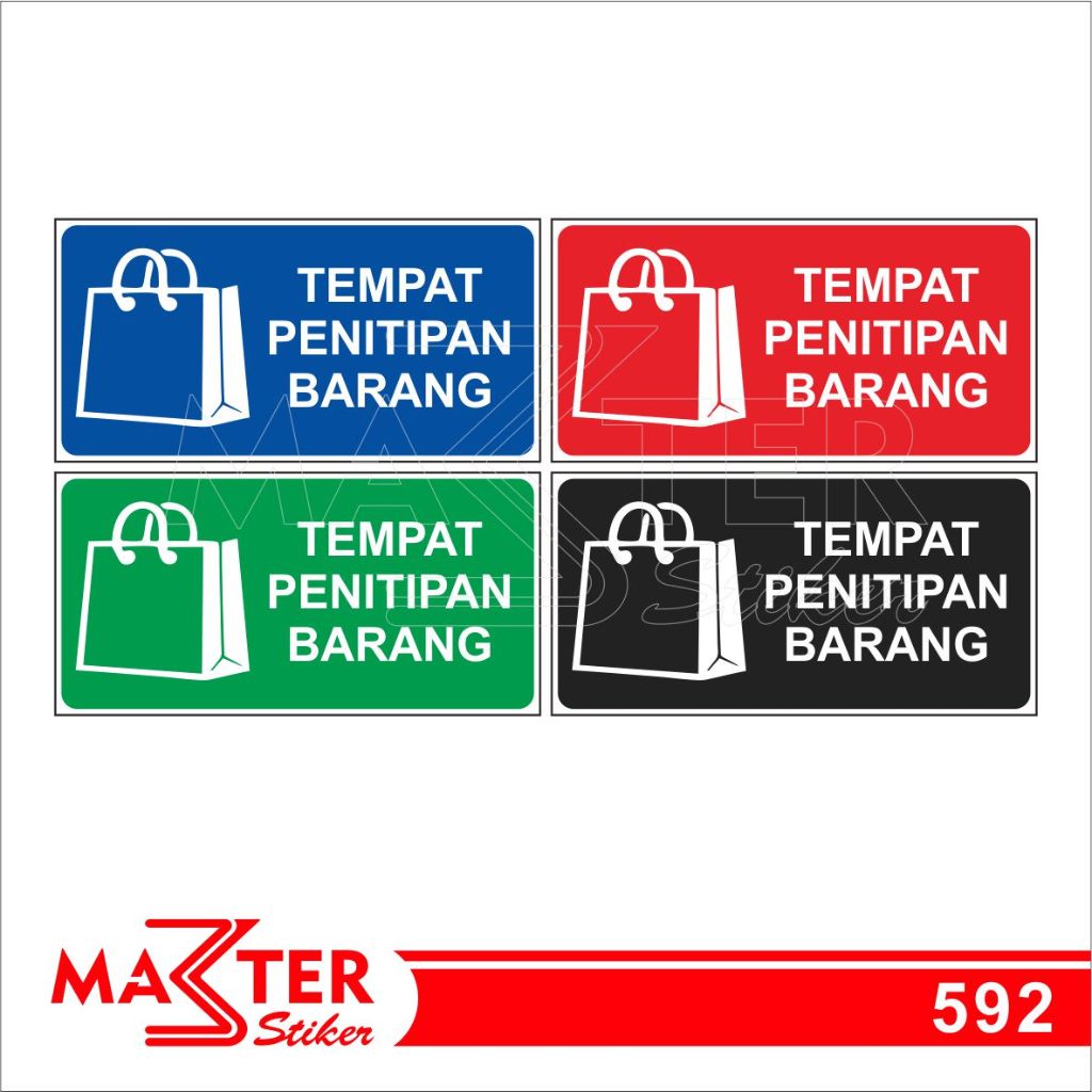 

592 - Stiker Tempat Penitipan Barang, Sticker Vinyl, Premium, Tahan Air, Termurah, dan Bisa Custom