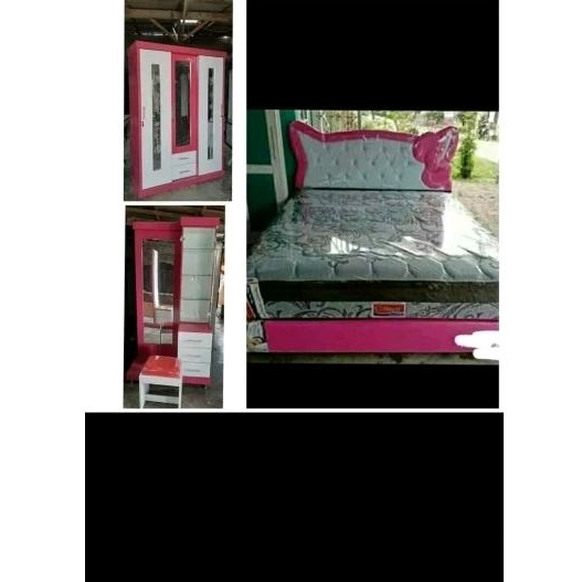 set hantaran pernikahan lemari pakaian tempat tidur dan meja rias