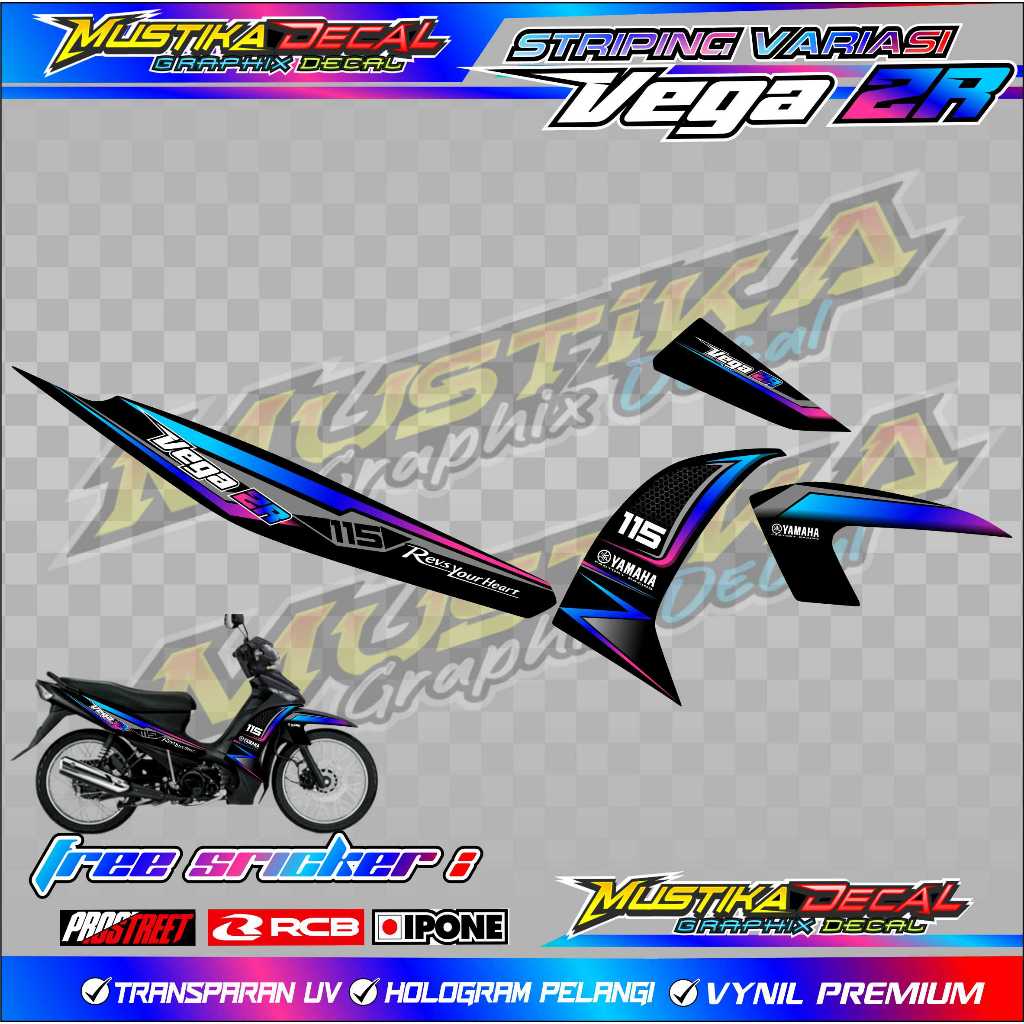 STRIPING VARIASI MOTOR YAMAHA VEGA ZR / STICKER LIST VARIASI MOTOR VEGA ZR