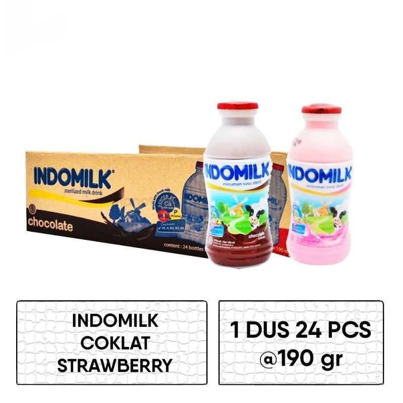 

SUSU INDOMILK BOTOL 190 ML X 24 SUSU UHT COKELAT |