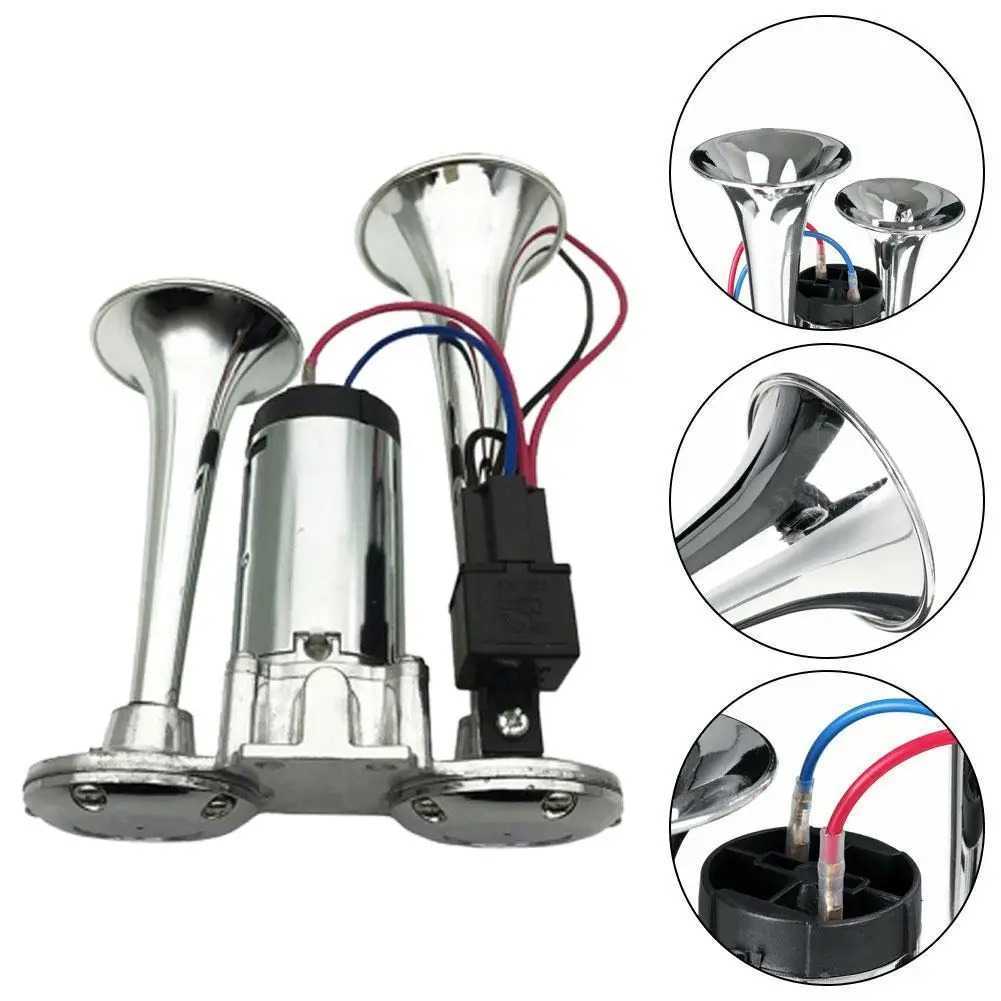 Klakson Terompet Truk Mobil Double Tube Horn Zinc Alloy