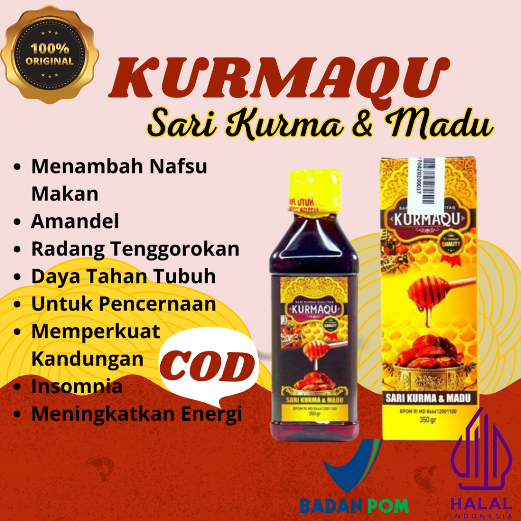 

KURMAQU Kombinasi Sari Kurma & Madu Penuh Manfaat Untuk Kesehatan