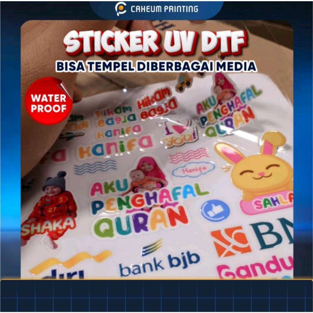 

Sticker DTF UV / Cutting Sticker Warna / Sticker Tinta Putih / Sticker Sablon