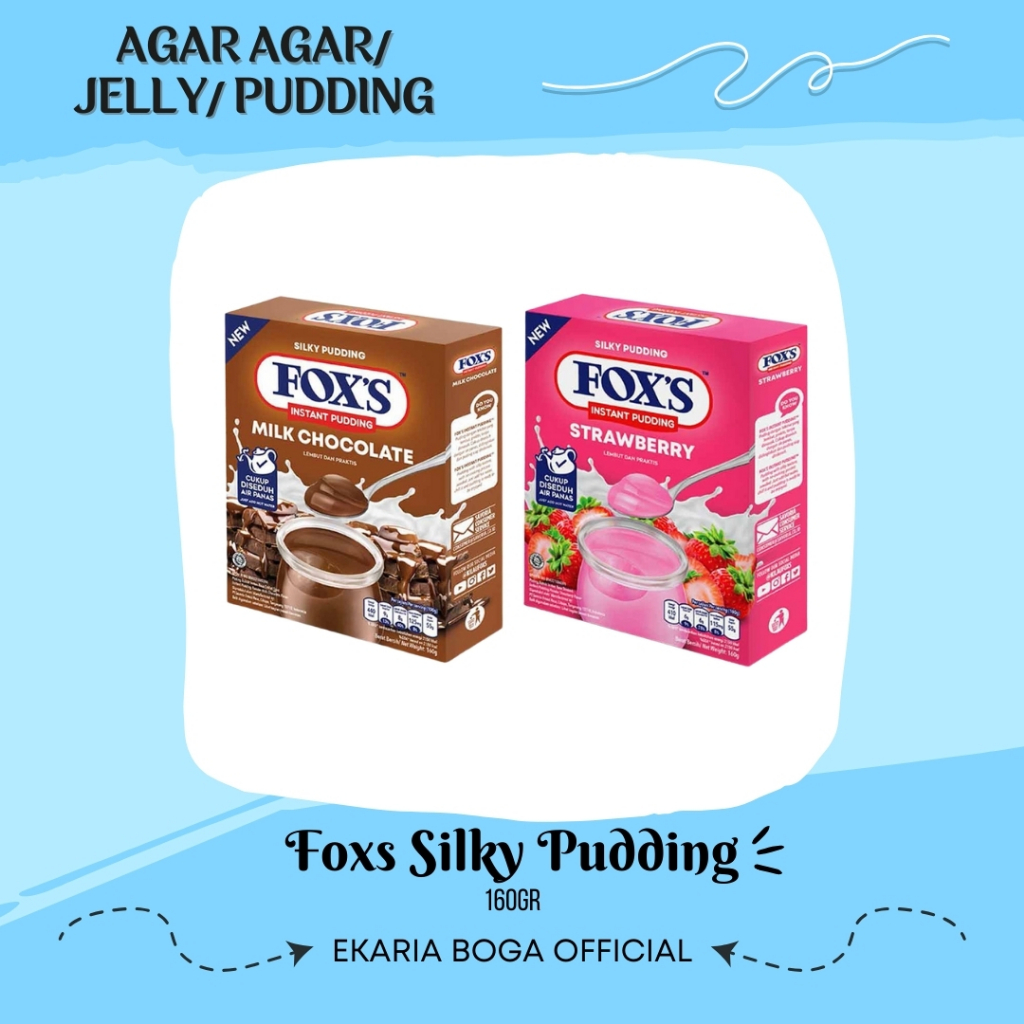 

JELLY | AGAR AGAR | PUDDING | SILKY MILK PUDDING | FOX'S | PUDDING BUBUK INSTAN | FOXS SILKY PUDDING 160GR