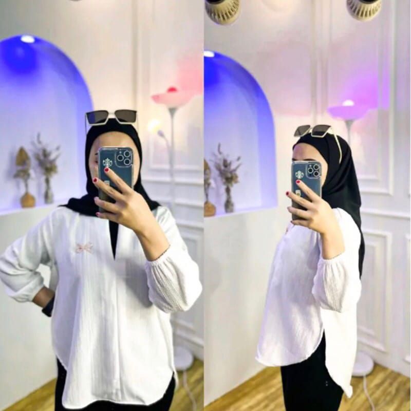 Kemeja Wanita - Livia Blouse - Livia Blouse Polos - Livia Blouse Lady Crush