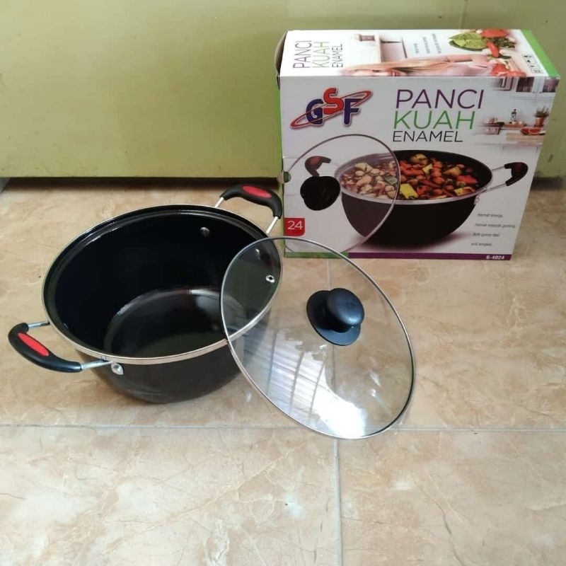 panci kuah enamel 24cm