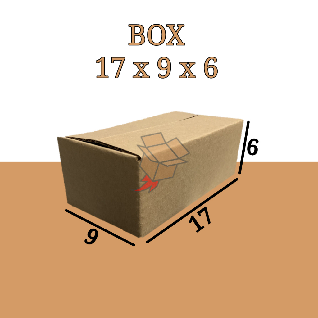 

Kardus Polos Karton Box Coklat DieCut 17x9x6