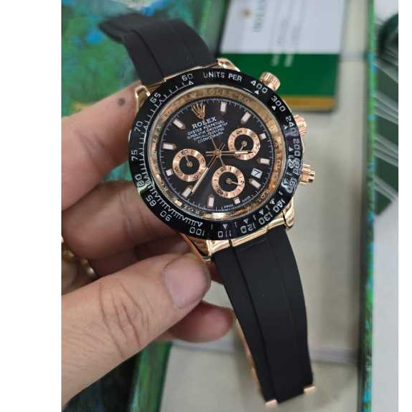 Jam Tangan Pria rolex daytona chrono aktif free box full set