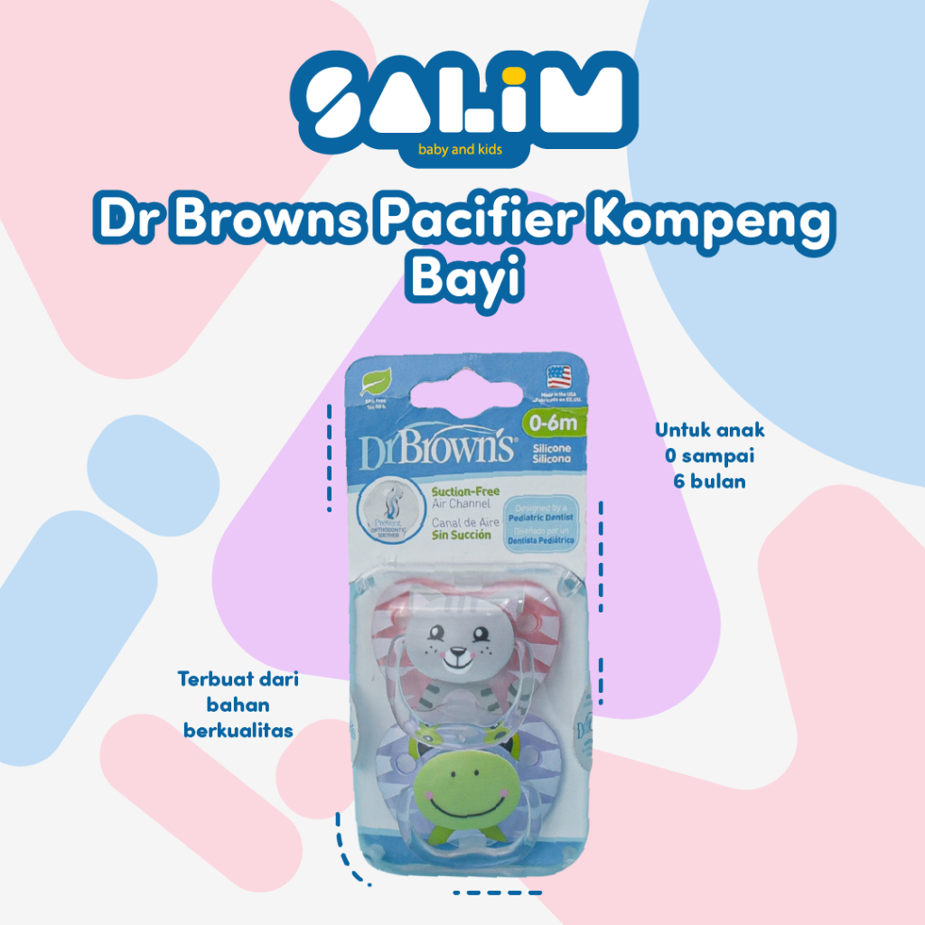 Dr Browns Pacifier / kompeng bayi / Empeng bayi 0-6 bulan