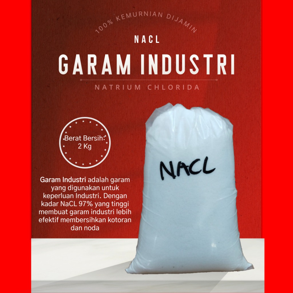 

GARAM INDUSTRI / NaCl 2kg / GARAM NON YODIUM