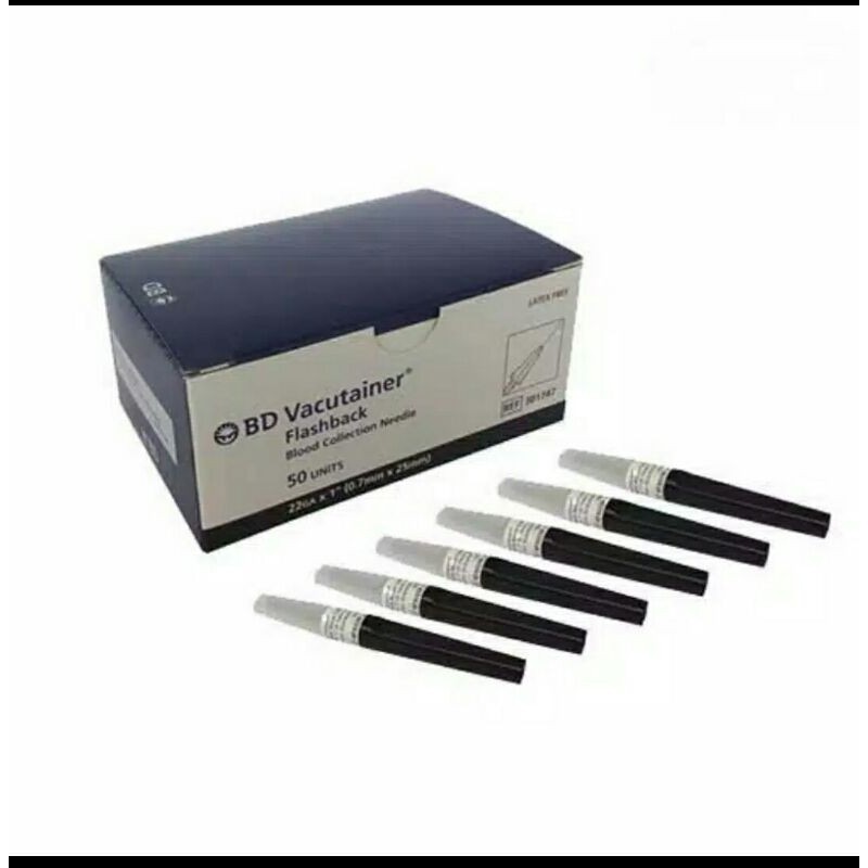 Needle Flashback Isi 100 Pcs 22G/Needle Flashback Vacutainer Untuk Hewan Premium Quality Solusi Kebu