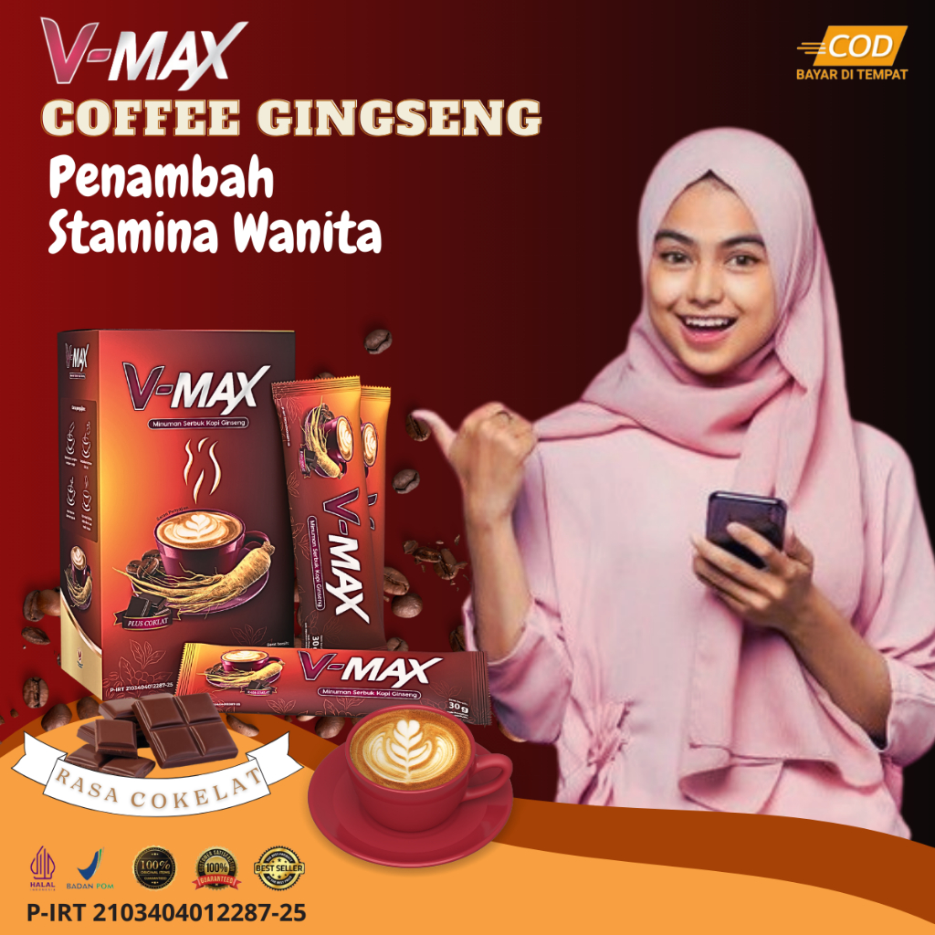 

Minuman Penambah Gairah S3X Wanita V-Max Coffe Rasa Cokelat Kopi Stamnia Wanita Ampuh